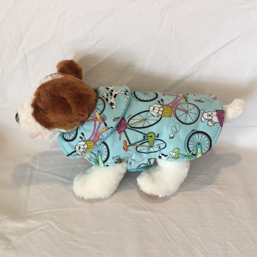 Bicycle print dog jacket 💕